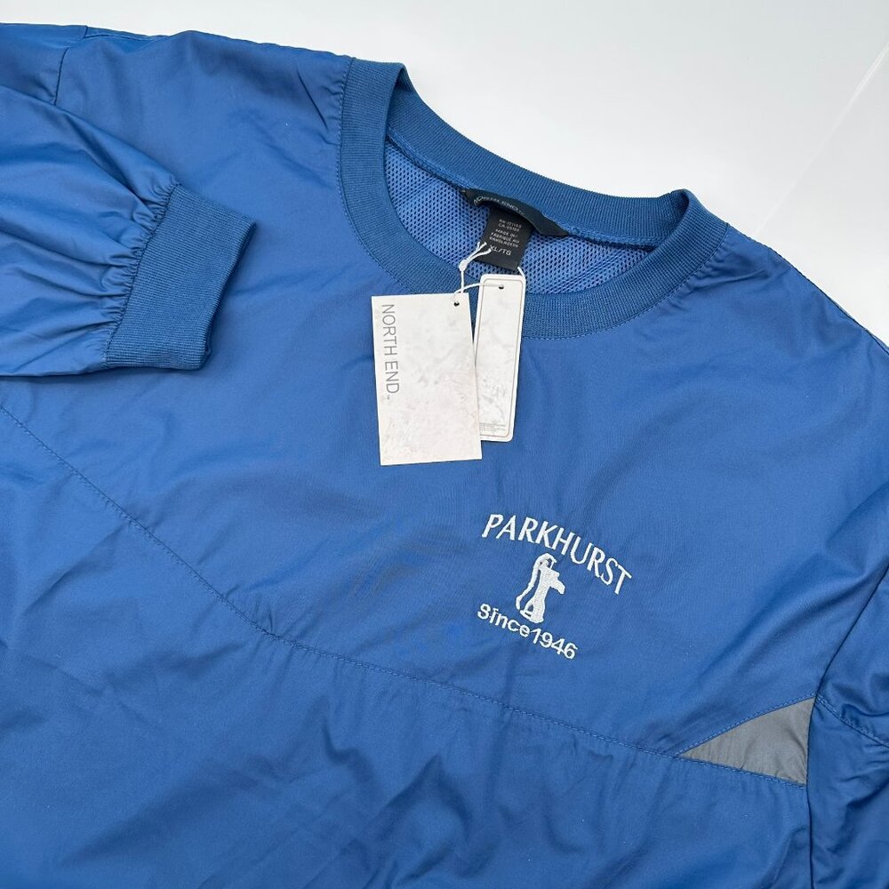 North End Men's Techno Lite‎ Golf Pullover Windbreaker, Size XL, Blue Ridge